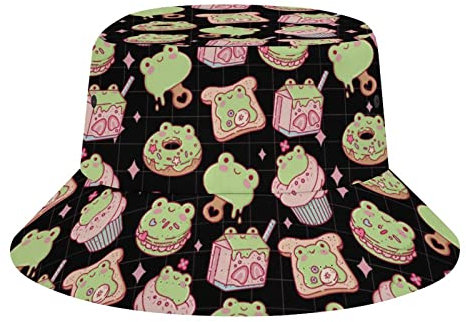 501 Anglerhut Yoga-Frosch & Axolotl Strandhut Faltbar Eimer Hut Atmungsaktiv Bucket Hat Für Camping Wandern Reisen