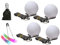 Hitopin 4 Stück LED Poi Bälle, LED Glow Poi Kugeln mit Regenbogen Farben und Strobe-Effekt, Verbesserte LED Poi, LED POI Jonglierbälle Leuchtend für Tanzen, Lichtshow, Rave, für Kinder und Erwachsene