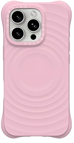 CASETiFY Ripple Silicone Case for iPhone 16 Pro [Magsafe Compatible / 6.6 ft. 2X Military Grade Drop Protection] Soft-Touch, Secure Grip - Primrose Pink