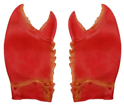 Hsthe Sea Handschuhe, Kostüm-Requisiten, simulierte Krallenhandschuhe, rote Halloween-Handschuhe, Neuheits-Klauenhandschuhe, lustige Halloween-Handschuhe, Latex-Krabbenkrallen-Kostümhandschuhe