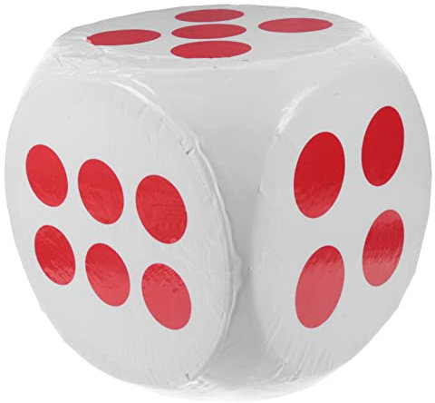 TOYANDONA 2 Pz Grande Schiuma Di Dadi Cubo Di Dadi Di Schiuma Dadi Di Gommapiuma Per L'aula Dadi Di Gommapiuma Jumbo Dadi Per Gioco Enorme Puntello Di Dadi Grandi Dadi Di Festa Bianca