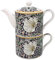 The Leonardo Collection William Morris Pimpernel Tea for One | Keramik-Teekanne und Tasse Set | Schönes Geschenk für Büro | Stilvoll bedruckte Teekanne für Tee-Enthusiasten