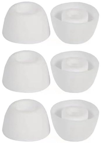 3 Pairs Ultra Comfort Ear Tips for Galaxy Buds2 Pro Earplugs Replacement, Silicone Headphone Ear Buds with Dush Net, Compatible with Samsung Galaxy Buds2 Pro/SM-R510- White