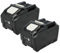 EXTENSILO 2X Akku kompatibel mit Makita 40V MAX XGT, DF001G, CF001G, GA013G, GA005G, GA003G, GA011G Werkzeug (6000 mAh, Li-Ion, 20 V)