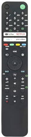 AULCMEET RMF-TX520E Nuevo Control Remoto de reemplazo Adecuado fit for Sony Smart TV Bravia 4K Ultra TV XR-50X93J XR-55A75K XR-55A80J XR-55A83J XR-55A84J XR-55X93J XR-65A80J XR-65A83J XR-65A84J