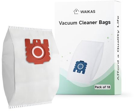 18 Pack GN 3D Efficiency Dust Bag for Miele Hoover Bags for Classic C1, Complete C2 C3, S227 S240, S270, S400, S600, S800, S2, S5, S8 Series Vacuum Cleaner, Red