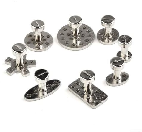 HomeVortex Aluminium Kleber Abzieher Tabs Set Lackloses Dellen Reparatur Werkzeug Grade Auto Saugnäpfe für SUV, LKW und Auto Karosserie Arbeit