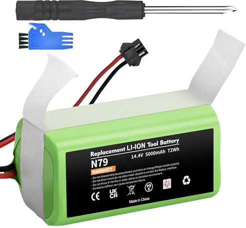 5000mAh 14.4V Li-Ionen Ersatzakku für Deebot N79 N79S DN622, Eufy RoboVac 11,11S,11S MAX, 12, 15C, 15C MAX, 25C, 30, 30C, 30 MAX, 35C, Conga Excellence 990 950 1090, G10 Hybrid, G30