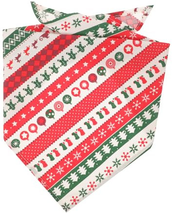 DRESSOOS Weihnachtshalstuch Für Hunde Dreieckiger Schal Weihnachtsdeko Für Hunde Haustierkostüm Bandana Für Welpen Haustierhalstuch Verstellbar Party-Halstuch Für Haustiere