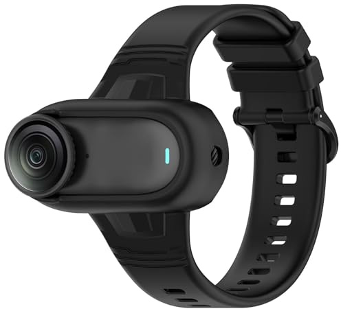 FTRONGRT Hülle Kompatibel mit Insta360 GO 3S / Insta360 GO 3 / Insta360 GO 2 Kamera, Kratzfest, Weiches Silikon Armband Schutzhülle.Schwarz