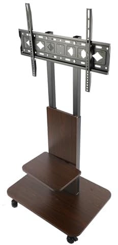 aqxreight Carrello TV Mobile Rolling per 32 a 65 TV LED LED LADTH Larghezza da 35 Kg Cuscinetto Carico Frame di Acciaio Mobile con Ruote Adatto da 32 65 DES Rotolare Rotolamento Standtv Rol