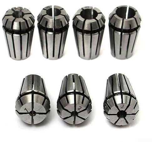 ZiStarlilife ER11 Federspannzangen-Set, 1–7 mm, Spannwerkzeug, für CNC-Fräsen, Drehmaschine, Metallbearbeitung, Bohren, Gravur, 7-teilig