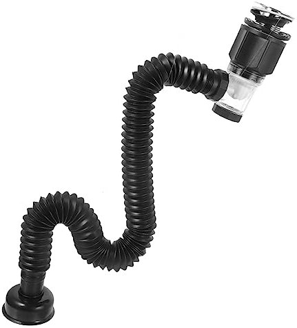 HOMSFOU Tubo Scarico Flessibile Estensibile per Valvola Antiodore Acciaio Inossidabile Installazione Facile per Lavabi Sovraccarico