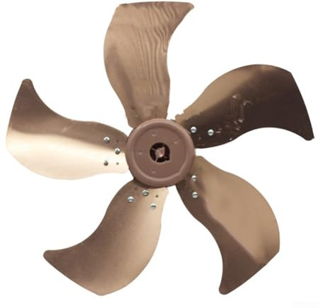 Filteilect Aluminum 5-Blade Electric Fan Replacement Parts 14/18 Inch Metal Fan Blades with Nut Base for Table Stand Fans Indoor Cooling(14 inch)