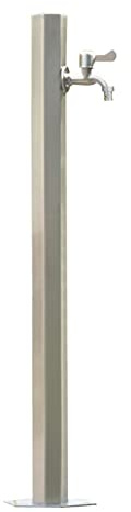 Colonna d'acqua autoportante da giardino, rubinetto verticale in acciaio inox, fontana multifunzione per esterni, resistente alle intemperie, per terrazze e cortili