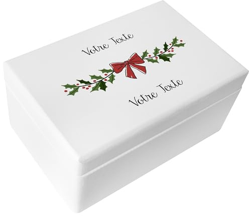 Creative Deco Weiß Weihnachtsgeschenke Personalisierte Holzkiste Wunschtext