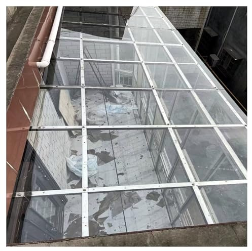 Plaque de Toit en Polycarbonate, Plaques en Polycarbonate Résistantes Couverture Toit Étanche Pluie pour Abris Voiture, Pergolas, Vérandas(1.2x3m/3.94x9.84ft)