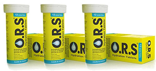 O.R.S Hydration Tablets Lemon Flavour 3 x 12 Tablets (Tube)