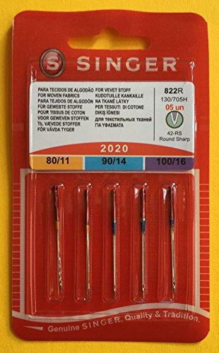 5 Original Nähmaschinennadeln Universal für Singer System 2020 Stärke 80, 90, 100 für Brilliance 6180