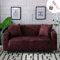 Elastisch Sofa Überwürfe Sofabezug, Morbuy Stilvoll und Einfach Ecksofa L Form Stretch Antirutsch Sofa Abdeckung Couchbezug Sesselbezug für Armlehnen Sofa (4 Sitzer,Dunkelrot)
