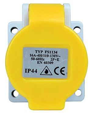 Faithfull FPPPANSOC16 Panel Socket 16 A 110 V IP44