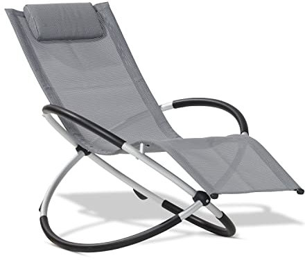 Leco Schaukelstuhl grau