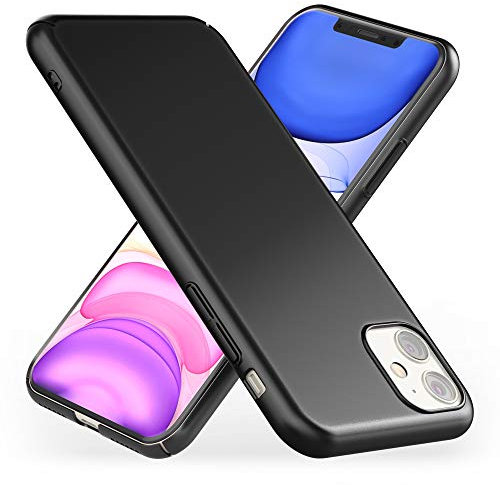 NALIA Coque Rigide Compatible avec iPhone 11, Slim Hardcase Finition Mate Mince Housse Protection Dure, Anti-Choc Cover Case Plastique Telephone Portable Bumper Etui Protege, Couleur:Noir