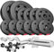 Hop-Sport Hantelset 36 kg, 1x SZ Stange, 2X Kurzhanteln, Hantelscheiben 2x5kg/4x2,5kg/6x1,25kg
