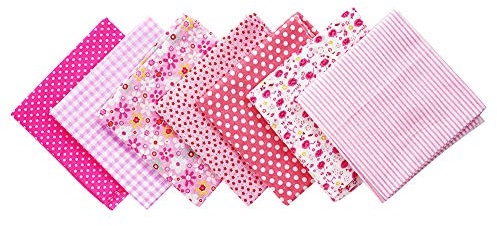 Asudaro Stoffreste, 7 Stück 50 x 50cm Stoffpakete Patchwork Stoff Paket DIY Baumwolltuch Baumwollstoff Meterware für Kleidung BettwäscheVorhänge Tischdecken Handgefertigt,100% Baumwolle Gelb