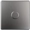 Zigtiger Dimmer Light Switch Led Dimmer Switch LED/Incandescent Bulbs/Halogen Lamps 3-100W 1 Gang 2-Way/Brushed Steel