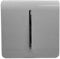 Trendi 1 Gang 2 Way 240V Screwless Raised Front Plate Plastic Artistic Modern Glossy 10 Amp Chrome Rocker Single Electrical Wall Light Switch Light Grey - ART-SS2LG