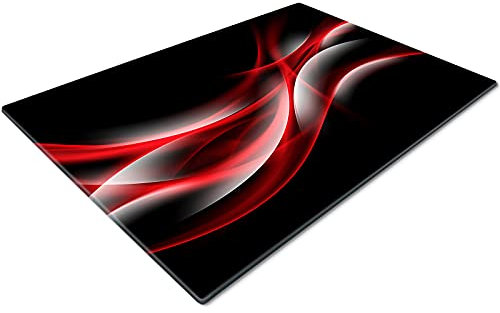 Glass Worktop Savers | Worktop Protectors Heat Resistant | Catering Chopping Boards | Over The Sink Chopping Board | Large | Black Red White
