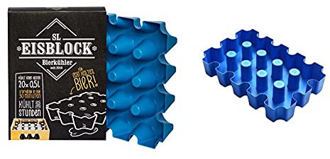sl-Eisblock Bierkühler Getränkekühler 20x0,5 Liter Flaschen Bierkastenkühler Made In Germany & Bierkühler Getränkekühler 0,33 Liter Flaschen Bierkastenkühler Made in Germany