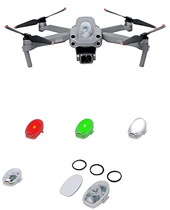 Fututech LED-Nachtflugsignal für DJI Avata Mini3 Mini3 Pro FPV/Mini SE/Mini 2/Mavic 2/Mavic Mini/Mavic Air2 Autel Evo LL Serie, 3 Farben, wiederaufladbar