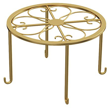 Eayoly Flower Pot Stand Iron Frame, Wrought Iron Pot Stand, Plant Stand Indoor Outdoor for Flower Pot, Cat Feet Design Metal Garden Container Round Supports Rack