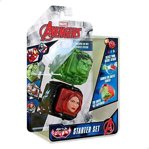 Battle Cubes 85418 - Hulk vs Viuda Negra | Juguete Marvel, Regalo para Niños | Juego Piedra, Papel y Tijera | Battle Cube Hulk, Battle Cube Viuda Negra