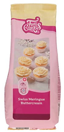 FunCakes Mix für Schweizer Baiser Buttercreme: Einfach zu verwenden, cremig, perfekt zum Dekorieren, Abdecken und Füllen von Kuchen, Belag auf Cupcakes. 800 g.