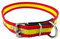 Collar de Perro Bandera de España de Nailon 30 cms | Collar Liso para Perro medianos | Collar de Naylon. Resistente a tirones y climatología. Collar de 2,5cm Ancho.