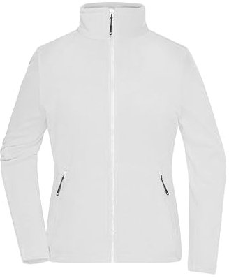 James & Nicholson Damen Microfleece Jacke - Leicht taillierte Jacke aus Anti-Pilling Microfleece | Farbe: white | Grösse: M