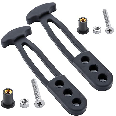 2 Pcs Boat Telescoping Ladder Strap, 3 Adjustable Mounting Holes for 2 Step 3 Step Ladder(M)