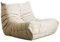 GAGALU Lazyboy Sofasessel, Loungesessel, Wohnzimmer, Schlafzimmer, kleines Sofa, kann Sich hinlegen und schlafen, hohe Elastizität zurück zum Schwamm,Off White