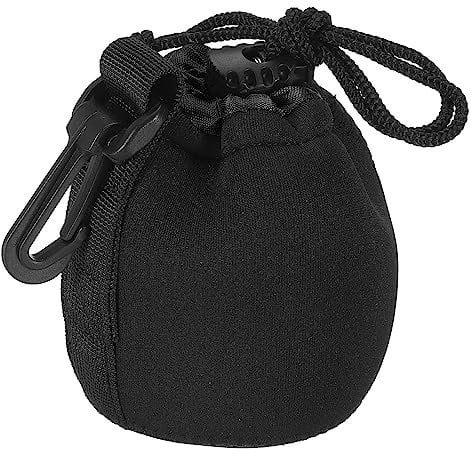 PATIKIL Camera Lens Bag, 2.8 IDx3.9 H Drawstring Lens Pouch with Thick Protective Neoprene, Lens Case for DSLR Camera Lens, Water Coffee Cups Black