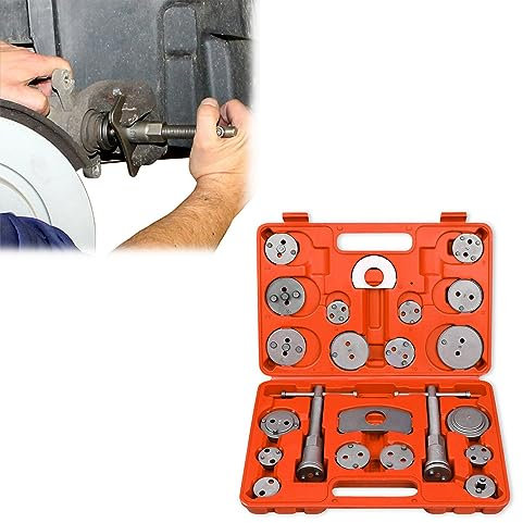 JOIEYOU Juego de 22 reposicionadores de pistón de freno con maletín, pinza de freno, pistón, herramienta universal para reparación de automóviles