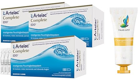 Artelac Complete EDO Sparpack 3 X60 Einzeldosen, inkl. einer hochwertigen Handcreme Marke Faar-Apo