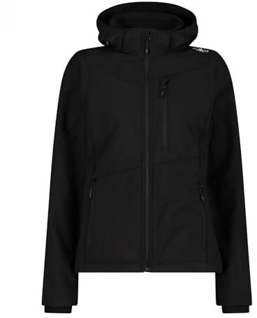 CMP, JACKET ZIP HOOD WITH DETACHABLE SLEEVES, 33A1776, Basic Black, D42, Woman