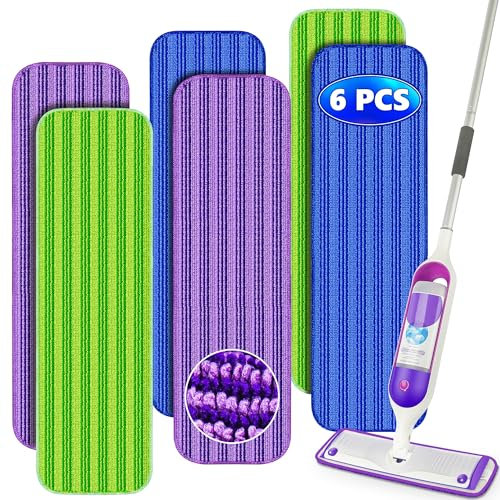 Almohadillas reutilizables compatibles con Swiffer PowerMop, almohadillas de microfibra para fregona de repuesto, cabezales de fregona de repuesto para mopa Swiffer Mop, fregona de piso, recambios