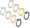 NIUSIMAN Fake Nasenpiercing,8 Stück Septum Clicker Clip On Nasenpiercing Fakes Ring Faux Lippe Ohr Septum Nasenring Nicht durchbohrt Fake Nose Ring Kein Piercing Reifen Schmuck