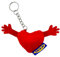 MonkeyCulture Porte-clés en forme de cœur - Pendentif rouge - Couple, rouge, S