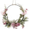 Spring Door Wreath for Front Door, 41cm Artificial Purple & Pink Flower Spring Wreath, Decorative Spring Garland Door Wreaths Outdoor for Easter Spring Decoration