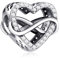 Rimgoris 925 Sterling Silber Charm für Frauen Armbänder Halskette Infinity Love Heart Dangle Charm Geschenk
